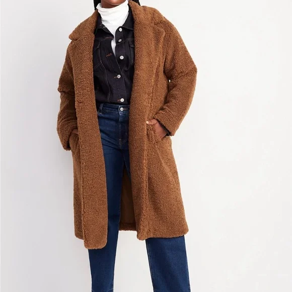 Cozy Brown Sherpa Teddy Coat - Picture 10 of 11